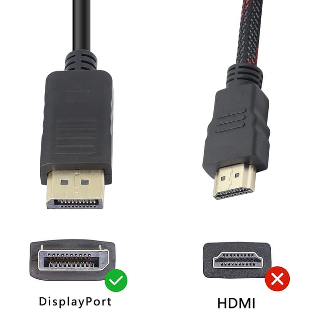 Detalle de XMSJSIY DisplayPort to DVI cable 1.8 m 🖥