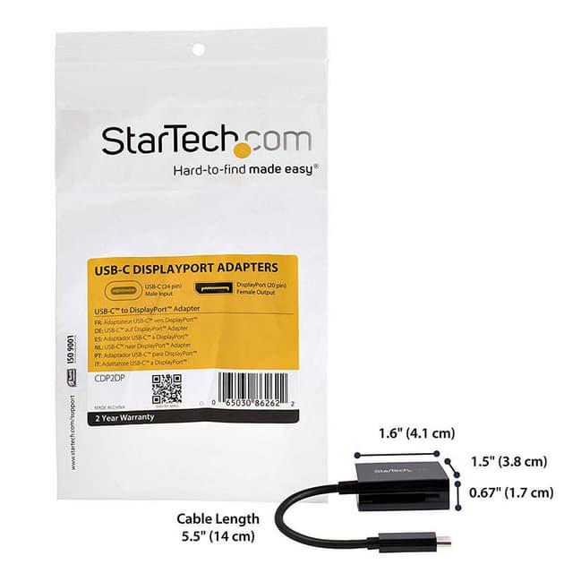 Thumbnail 1 de Startech Adaptador USB‑C a DisplayPort 4K 📺