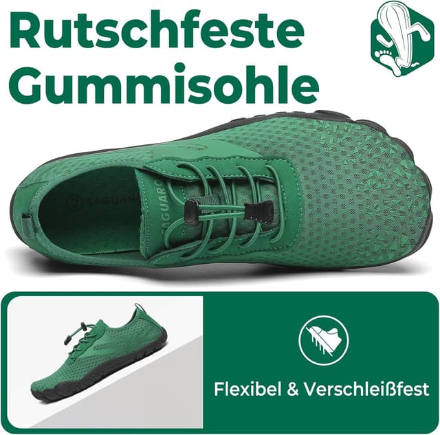Detalle de SAGUARO Badeschuhe für Damen & Herren (Gr. 36–48) – schnell trocknende Wasserschuhe mit rutschfester Sohle