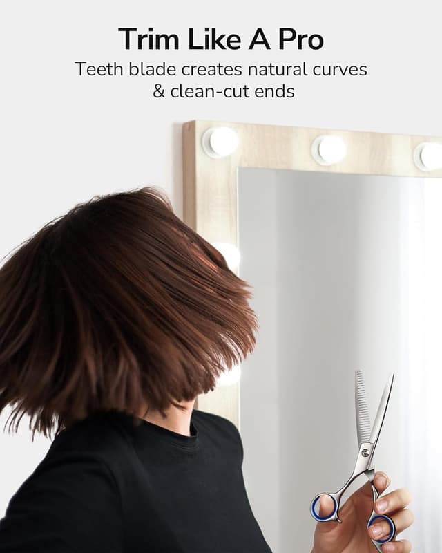 Detalle de ULG Linkshänder-Haarschneideschere (Ausdünnungsschere) – 16,5 cm, japanischer Edelstahl