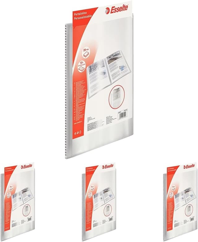 Detalle 2 de ESSELTE Portalistino PPL con copertina personalizzabile, 10 buste trasparenti (A4) 395470040