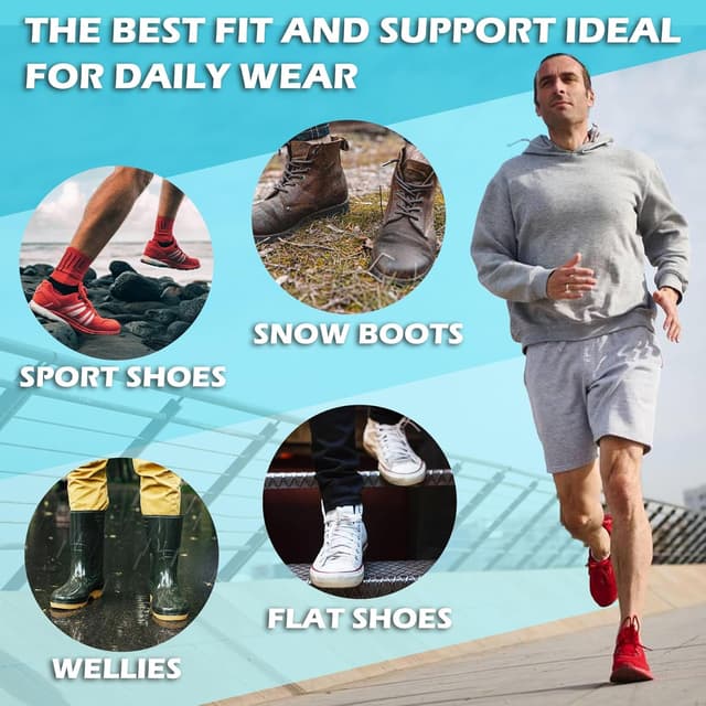 Detalle 2 de riemot 2 Pairs Memory Foam Insoles – soft cushioned replacement inner soles for boots and trainers