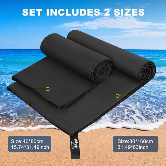 Thumbnail 2 de HiiPeak Microfibre Towel 2 pack 160x80cm