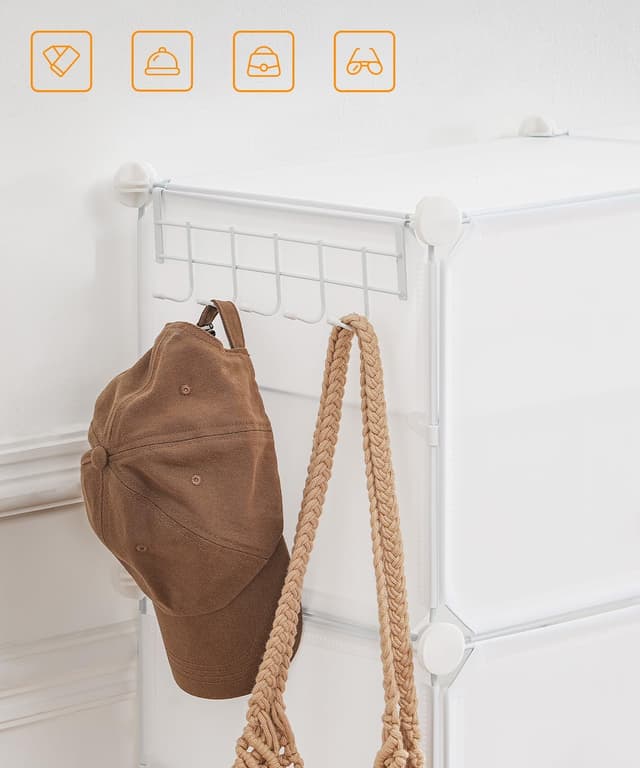 Detalle de HOOBRO EWT38SC01G1 Scarpiera componibile in plastica con 12 scomparti e sportelli