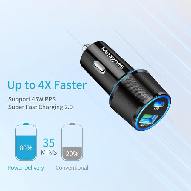 Detalle 2 de 67.5W Car Charger 45W USB‑C Fast Charging