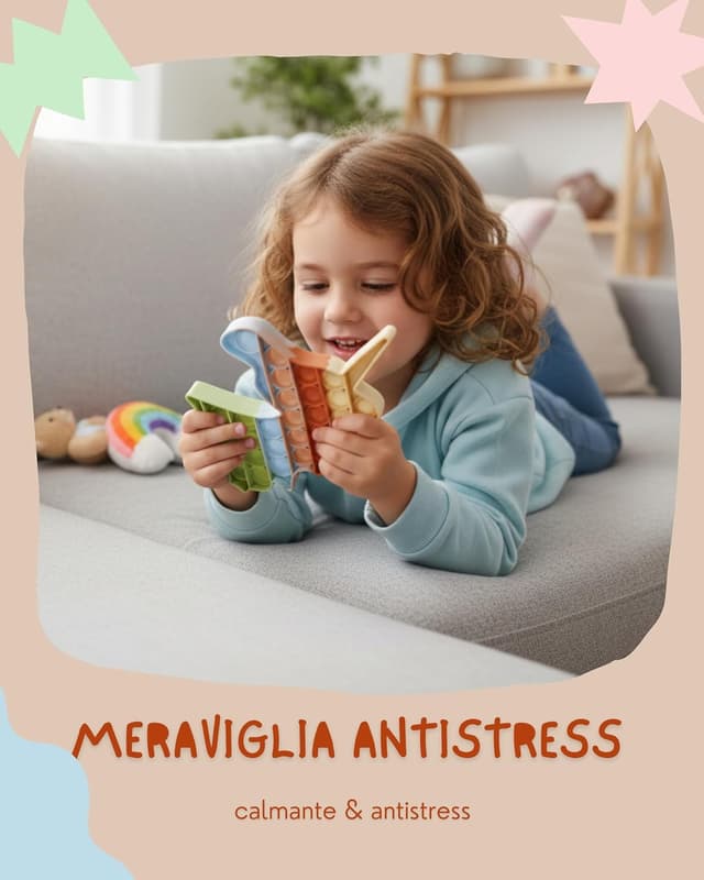 Detalle de Giocattolo Pop-It farfalla in silicone pastello (senza BPA) Bubble Fidget impermeabile