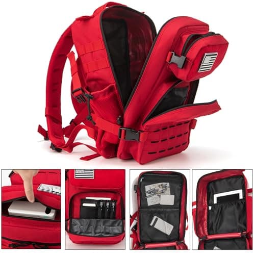 Detalle de QT&QY Mochila táctica militar de 25L con sistema MOLLE y corte láser