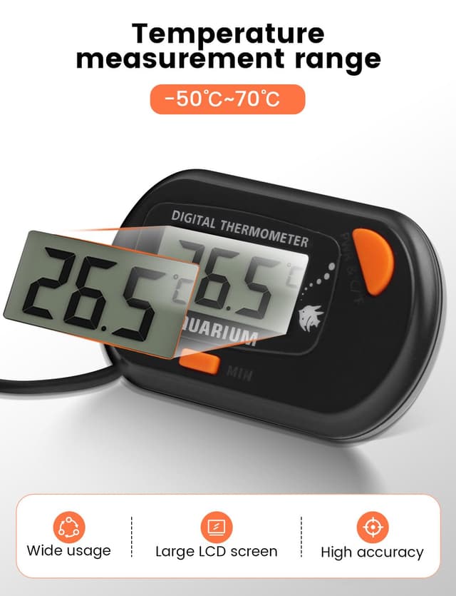 Thumbnail 3 de Aquarium Thermometer mit Sonde und Saugnapf