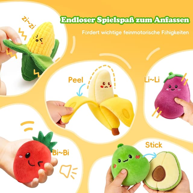 Detalle de SAIMAND Baby Spielzeug Gemüse Obst Set