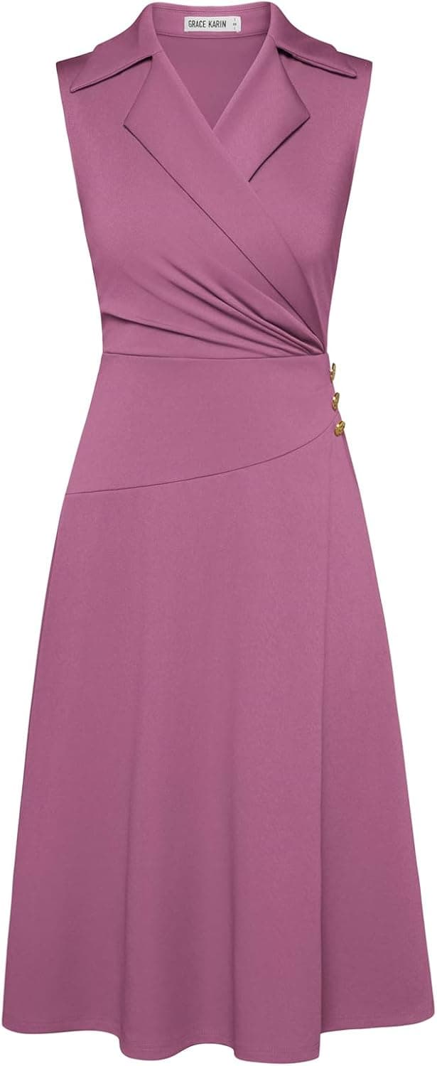 Imagen de GRACE KARIN Abito da Sera senza maniche midi 👗 en OfertitasTOP