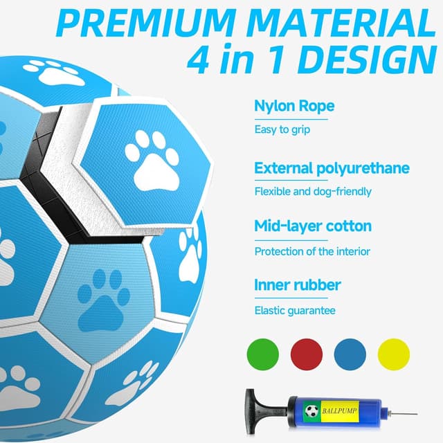 Detalle de HETOO Dog Football Ball 6 Inch