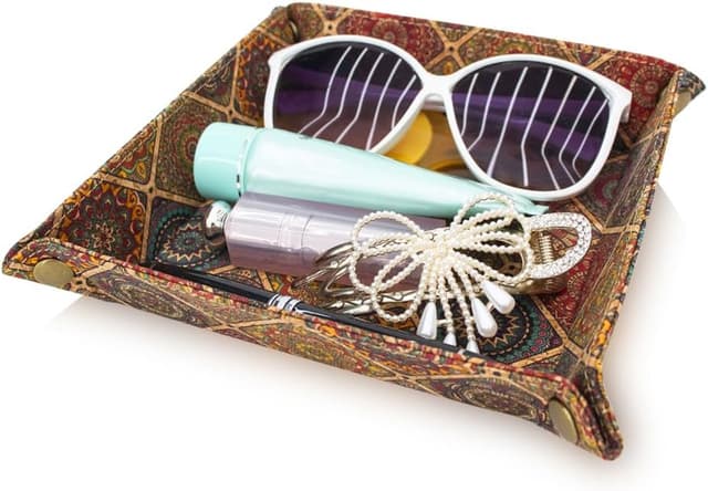 Detalle de boshiho Valet Tray Cork Catchall 21 cm