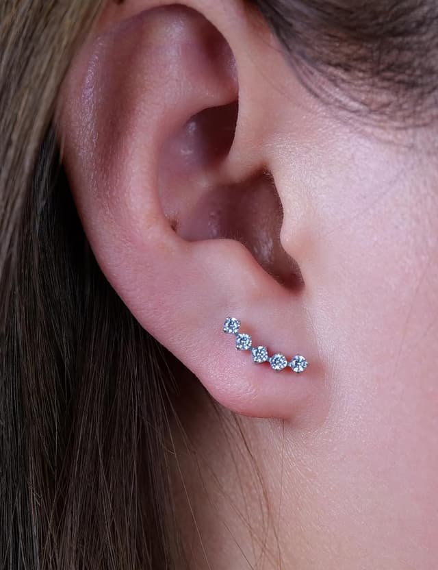 Detalle 2 de Limerencia G23 Titan Ohrstecker mit Schraubverschluss – hypoallergen, nickelfrei