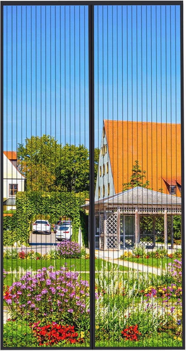 Detalle de MYCARBON zanzariera magnetica 100x220 cm porta finestra: adesiva, traspirante e richiudibile senza mani