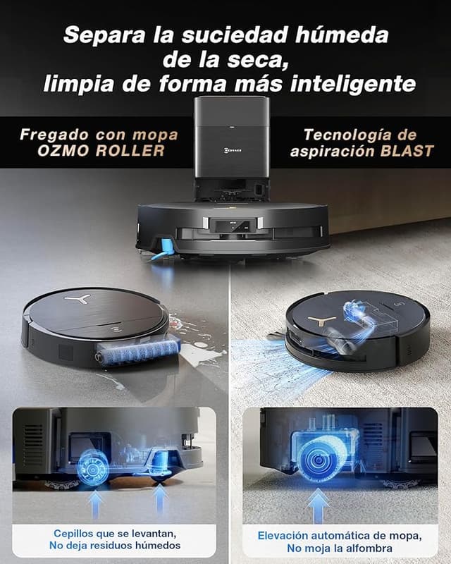 Detalle 2 de ECOVACS DEEBOT X9 Pro Omni Robot Aspirador y Fregasuelos 🧹