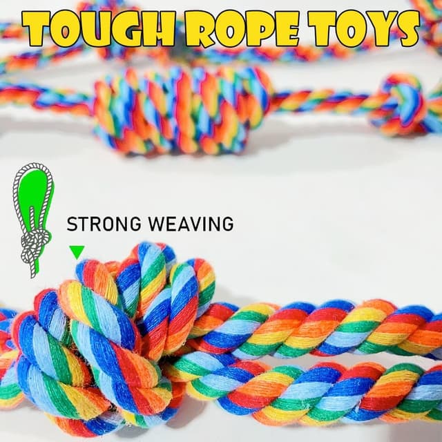 Detalle de Dog rope toy 7 pack for puppies