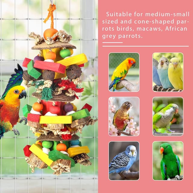 Detalle de MQUPIN Parrot budgie chew toy 45 cm
