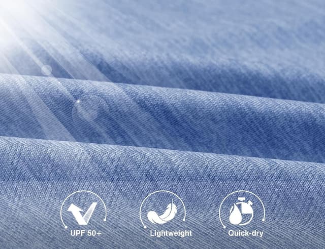 Detalle de Rdruko Men’s Short-Sleeve Quick-Dry Polo Shirt with Pocket (3-Button Placket)