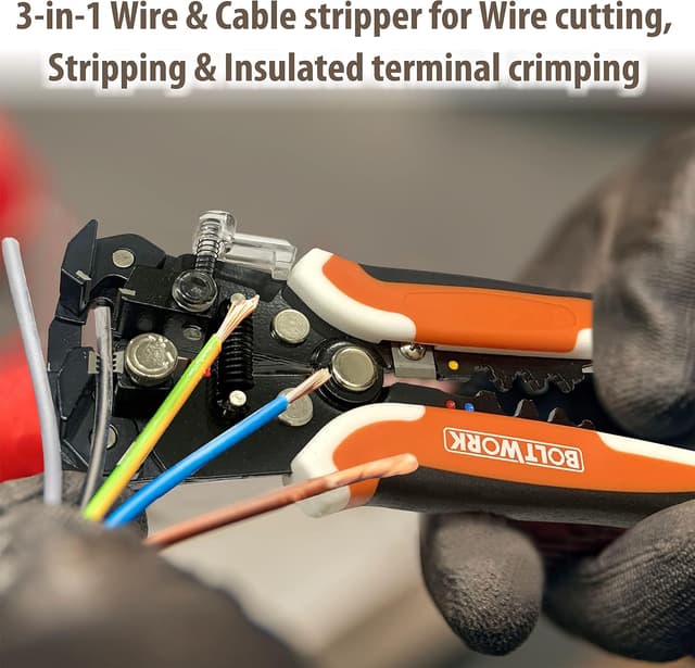 Thumbnail 2 de BOLTWORK 3 in 1 Wire Stripper Tool Heavy Duty đ