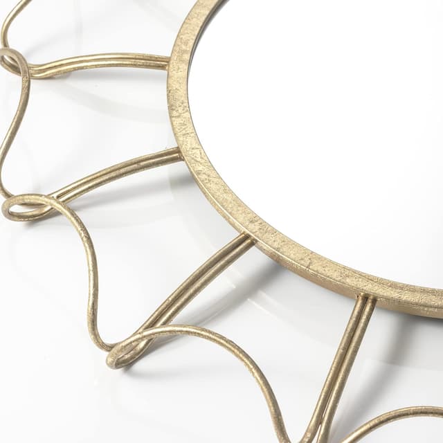 Detalle 1 de Baroni Home Specchio da parete Petalo Oro