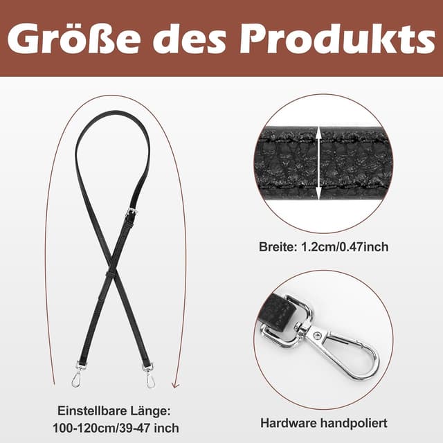 Detalle 2 de Longchamp Leder Schultergurt mit Einstelllänge