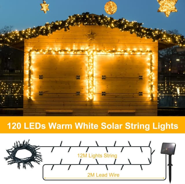 Detalle 2 de Solar Lichterkette 12 m mit 120 LEDs