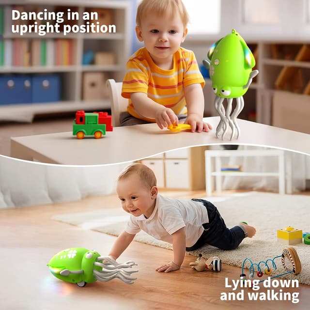 Detalle de Giocattolo interattivo polpo danzante con LED, musica e sensori a infrarossi