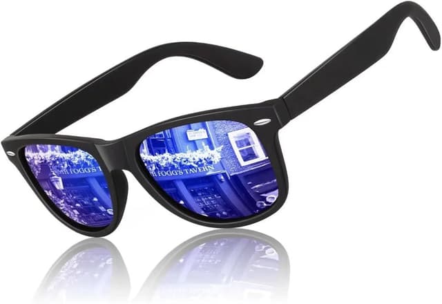 Detalle de LINVO Polarised Sunglasses with UV400 Protection (Retro 80s Style)