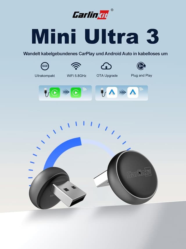 Detalle 2 de Carlinkit Mini Ultra Wireless CarPlay Adapter