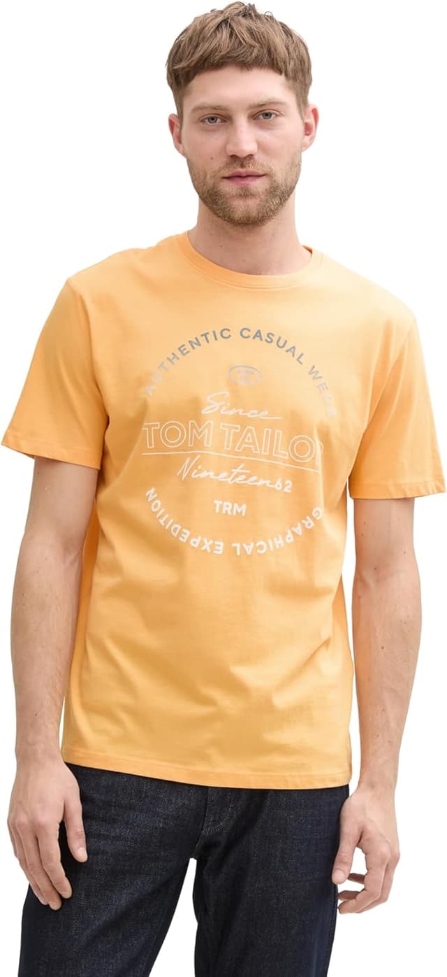 Thumbnail 6 de TOM TAILOR 1046876 T-Shirt da uomo in cotone con logo stampato