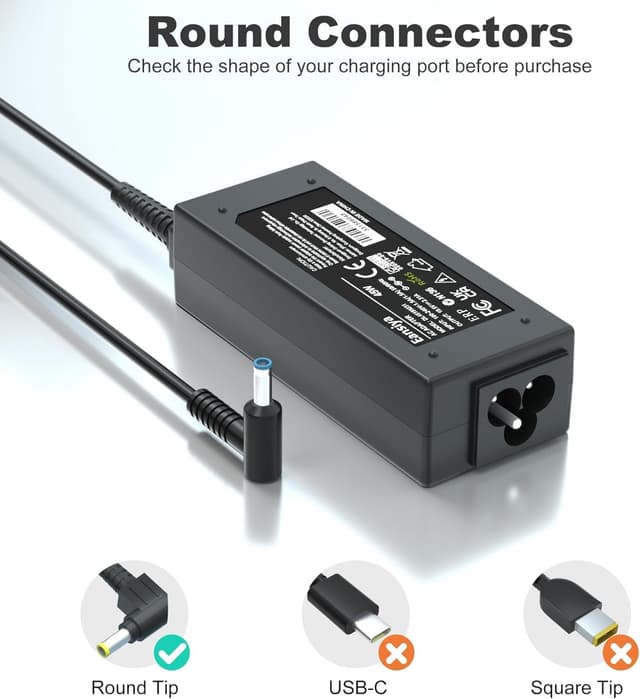 Detalle de Eansiya chargeur PC portable 45 W 19,5 V