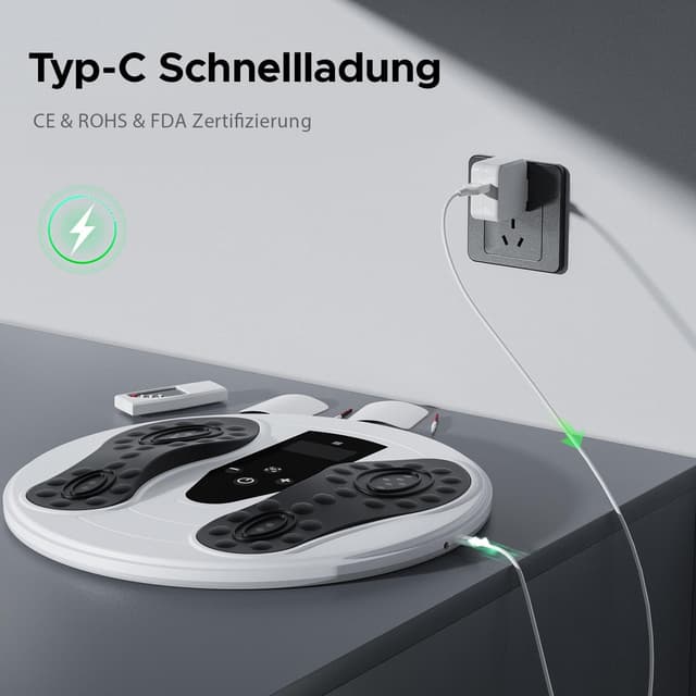 Detalle 2 de Medic Durchblutungsstimulator 660 + 850 nm: EMS/TENS Fußmassagegerät für Durchblutung & Regeneration