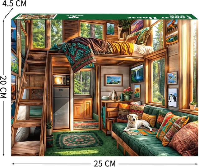 Thumbnail 2 de TangComplete Puzzle 1000 Teile Waldhaus