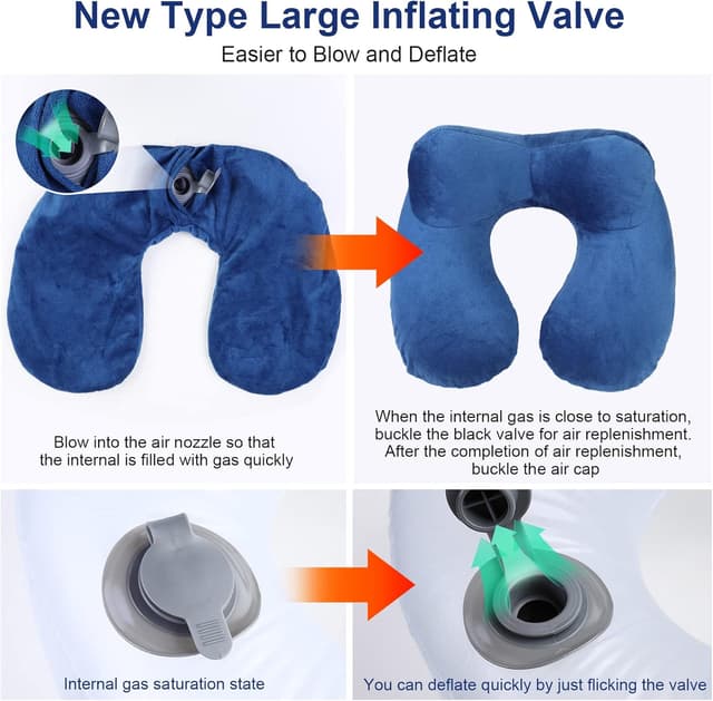 Detalle 2 de AiQInu cuscino da viaggio gonfiabile