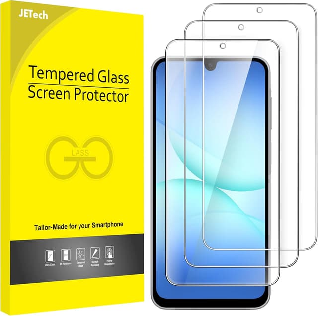 Detalle de Samsung A17 tempered glass screen protector