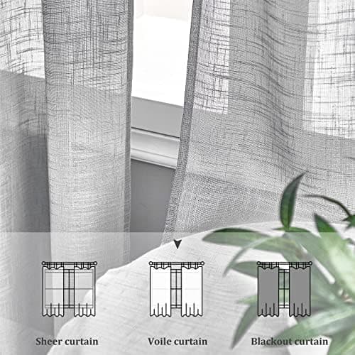 Thumbnail 3 de Topfinel Cortina Raya Gasa Suave para Ventanas 300x240cm 🏡