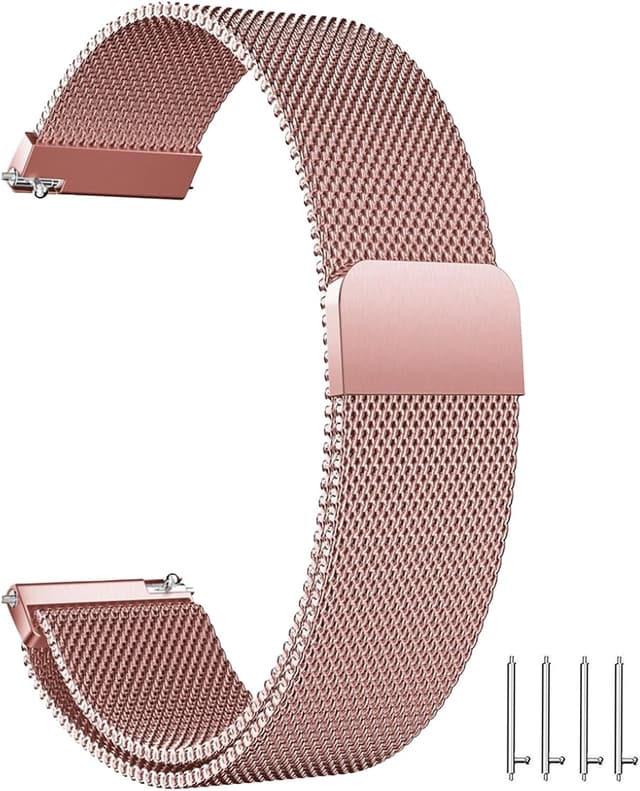 Detalle de ZLZKJS Edelstahl Mesh Uhrenarmband mit Magnetverschluss (14–24 mm) und Schnellverschluss