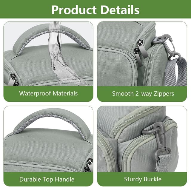 Detalle de Étui photo reflex Ainiv : sac étanche antichoc avec bandoulière réglable (compatibilité Canon, Sony, Nikon)