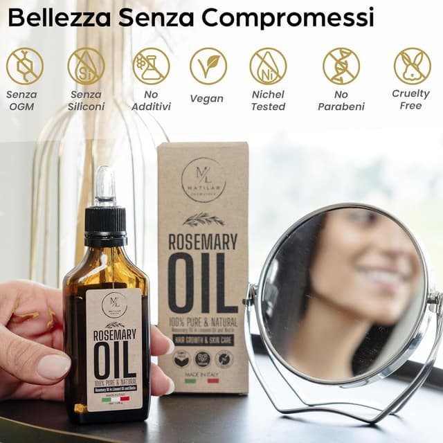 Detalle 1 de Olio di rosmarino capelli 100% vegetale