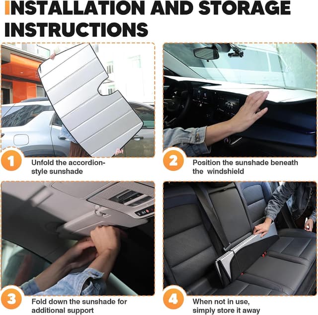 Thumbnail 6 de KUST Windshield Sun Shade for Mazda CX-5 (2018–2025) — Foldable UV Sun Visor with Aluminum Film