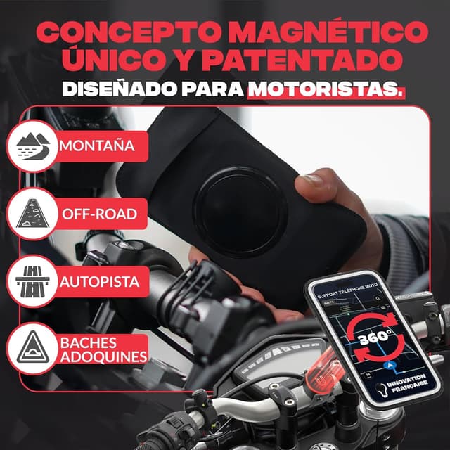 Detalle 2 de Shapeheart Soporte Movil Moto Magnético 8 kg