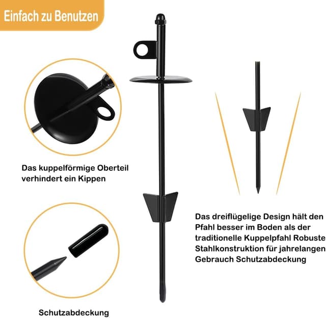 Thumbnail 1 de Hund Bodenanker 16 Zoll Rostfreier Erdanker