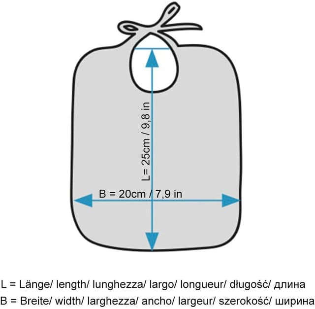 Detalle de Playshoes set di 7 bavaglini impermeabili da legare (cotone e PEVA)