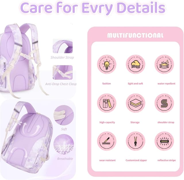 Detalle 2 de VIDOSCLA Kawaii school bag 34 x 20 x 47 cm