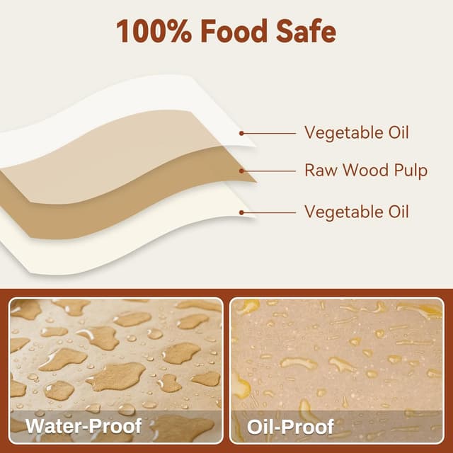 Thumbnail 2 de 200 Pcs Parchment Paper Sheets 12 x 16 for Baking 🍽