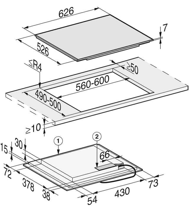 Thumbnail 1 de Miele KM 7466 placa de inducción