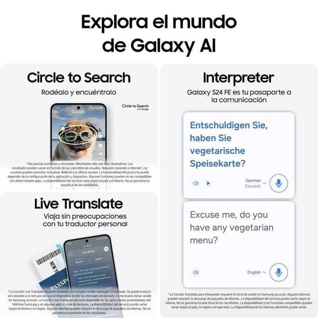 Thumbnail 2 de Samsung Galaxy S24 FE 256 GB Azul Claro