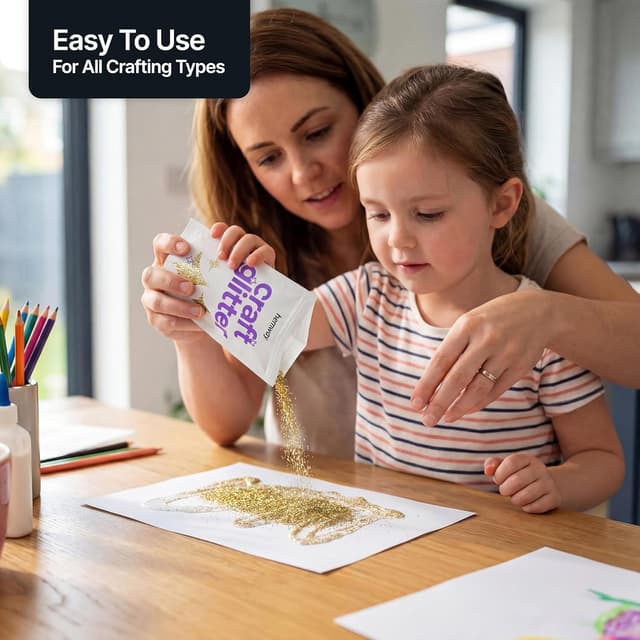 Detalle de Hemway Craft glitter Champagne Gold 100g