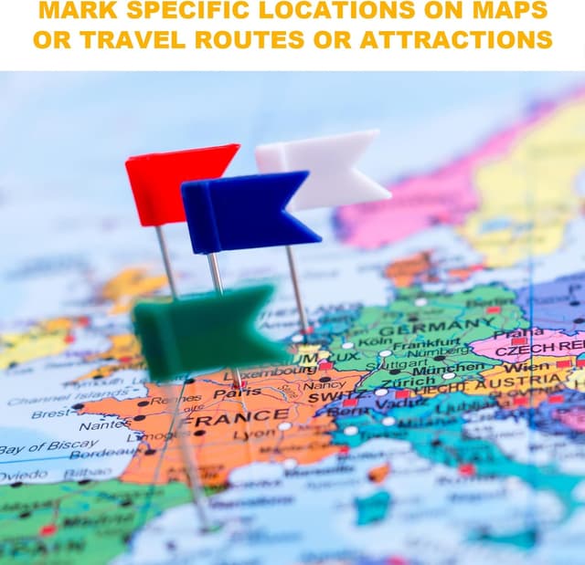 Thumbnail 5 de Vicloon Chinchetas de Mapa 170 unidades