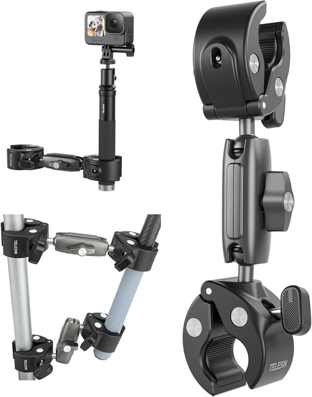 Detalle de TELESIN Double Clamp Halterung 22–38 mm